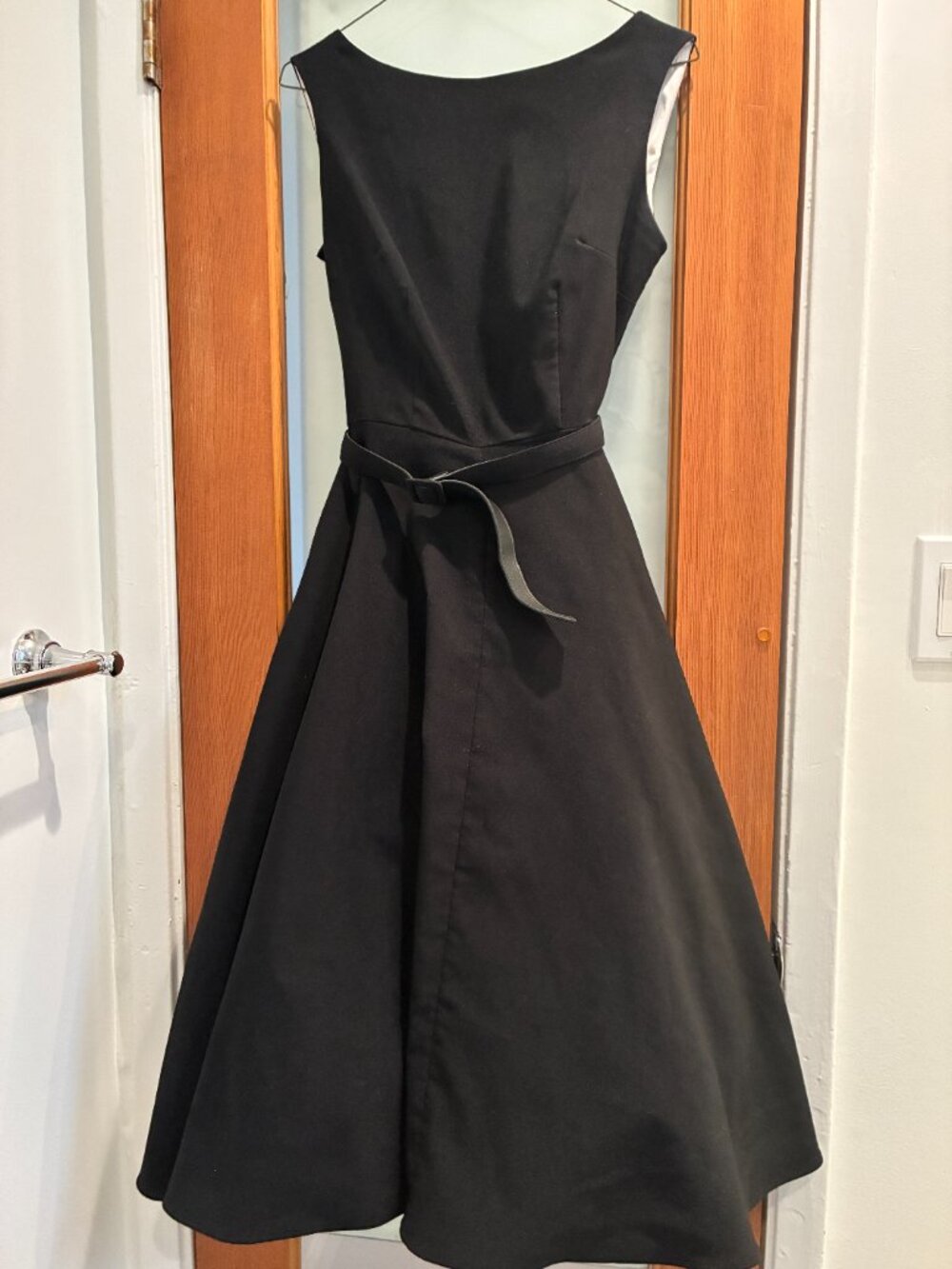 vintage boat-neck open-back Tatyana dress